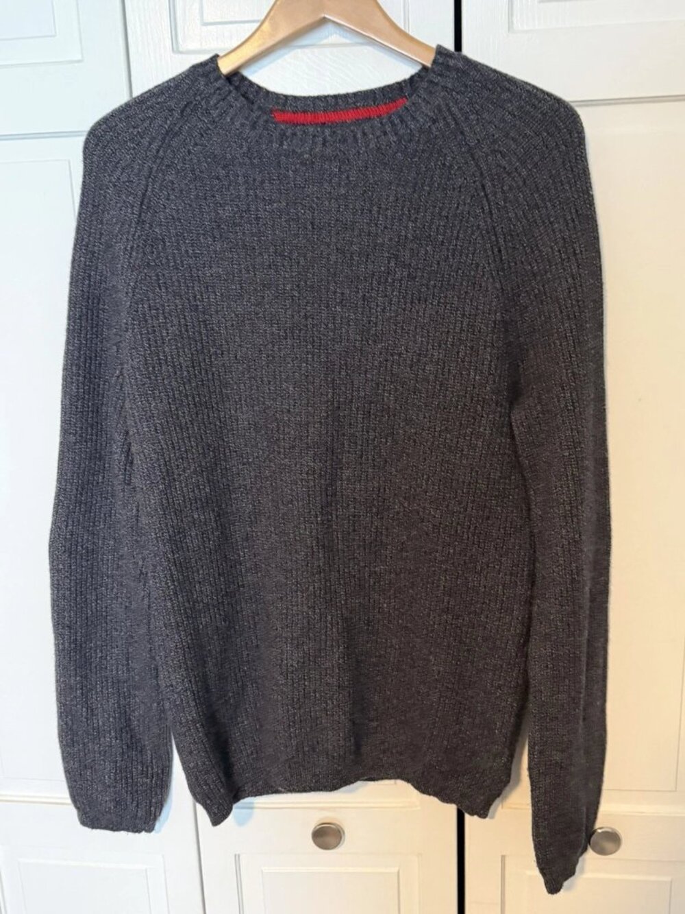 Banana Republic Men’s Large Wool Blend Crewneck Sweater Charcoal Gray